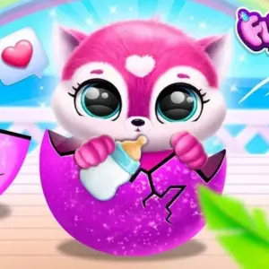 mô tả hình ảnh: Giao diện game Fluvsies với hình ảnh chú mèo kỳ lân và những quả trứng