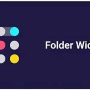 Mô tả ảnh: Giao diện chính của ứng dụng Folder Widget với các tùy chọn tùy chỉnh.