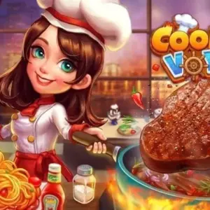 Mô tả hình ảnh: Giao diện game Food Voyage với hình ảnh các món ăn hấp dẫn.