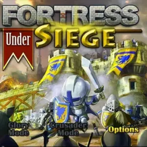 Mô tả hình ảnh: Hình ảnh giao diện game Fortress Under Siege HD với cảnh quân đội đang chiến đấu.