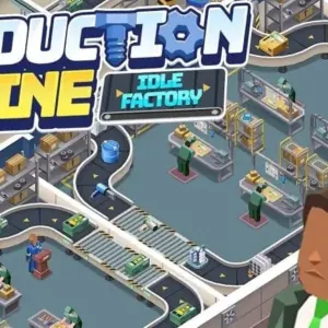 Mô tả hình ảnh: Giao diện game Frenzy Production Manager với dây chuyền sản xuất hiện đại