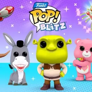 Mô tả hình ảnh: Giao diện game Funko Pop! Blitz với các nhân vật Funko Pop dễ thương