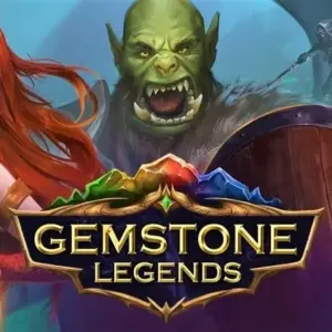 Mô tả hình ảnh: Giao diện game Gemstone Legends với hình ảnh nhân vật và hiệu ứng kỹ năng bắt mắt