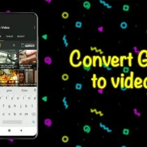 Mô tả ảnh: Giao diện chính của ứng dụng GIF to Video với các GIF nổi bật.