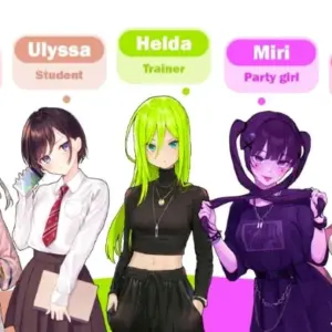 Mô tả hình ảnh: Hình ảnh giới thiệu game Girls Dating Sim: Love & Story với hình ảnh một cô gái anime xinh đẹp.