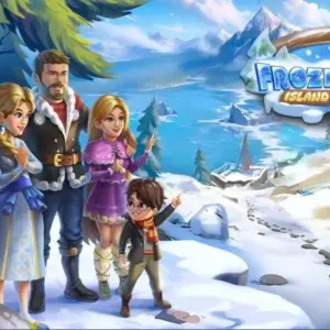 Mô tả hình ảnh: Giao diện Frozen Farm với hình ảnh một cô gái đang thu hoạch