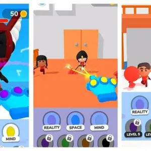 Mô tả hình ảnh: Giao diện game Gold Hand với nhân vật chính sở hữu bàn tay vàng.