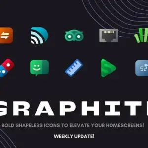 Mô tả hình ảnh: Biểu tượng ứng dụng Graphite Icon Pack