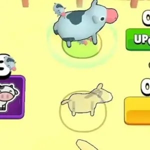 Mô tả hình ảnh về một chú cừu đang gặm cỏ trong game Grass Eater