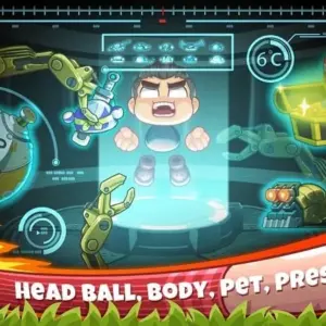 mô tả hình ảnh: Cầu thủ Head Soccer đang thi đấu