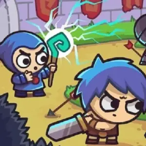 Mô tả ảnh: Hình ảnh giao diện game Heroes Battle Raid với các nhân vật anh hùng.