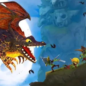 Mô tả hình ảnh: Rồng Hungry Dragon đang bay trên bầu trời