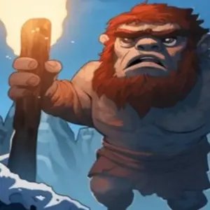 Mô tả ảnh: Giao diện game Icy Village với khung cảnh tuyết rơi và các công trình