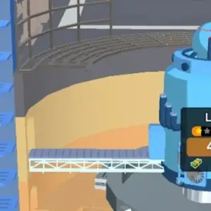Mô tả hình ảnh: Giao diện game Idle Dig Factory với hình ảnh hoạt hình vui nhộn.