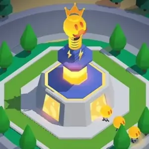 Mô tả hình ảnh: Giao diện game Idle Light City với thành phố lung linh ánh đèn