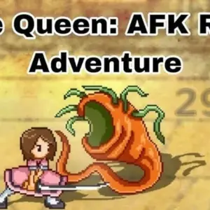 Mô tả hình ảnh: Nữ hoàng trong game Idle Queen đang chiến đấu với quái vật