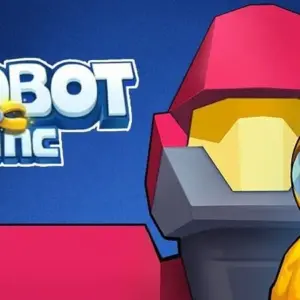 Mô tả ảnh: Hình ảnh game Idle Robot Inc với giao diện chính và robot được lắp ráp