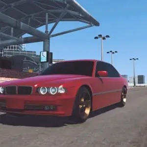 Mô tả hình ảnh: Giao diện game Japan Highway với một chiếc xe thể thao màu đỏ đang di chuyển trên đường đua.