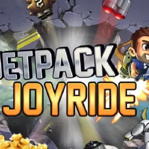Mô tả hình ảnh: Barry Steakfries đang bay bằng jetpack trong phòng thí nghiệm