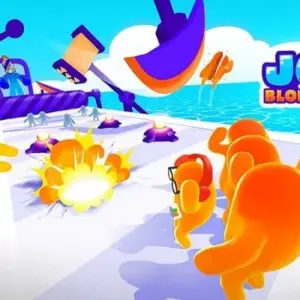 mô tả hình ảnh: Giao diện game Join Blob Clash 3D với các blob nhiều màu sắc