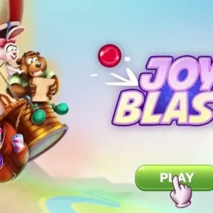 Mô tả hình ảnh: Giao diện chính của game Joy Blast với các bong bóng màu sắc sặc sỡ.