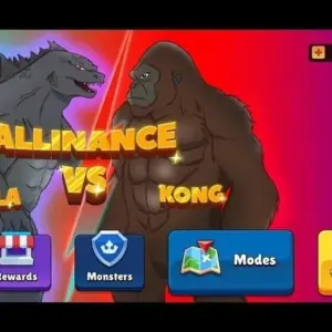 Mô tả ảnh: Hình ảnh giới thiệu game Kaiju Brawl với hình ảnh một con quái vật khổng lồ