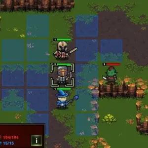 Mô tả hình ảnh: Giao diện chiến đấu trong game King of Dungeons với hình ảnh nhân vật anh hùng đang chiến đấu với quái vật.