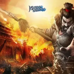 mô tả hình ảnh: Hình ảnh gameplay của Kingdom Warriors với cảnh chiến đấu hoành tráng