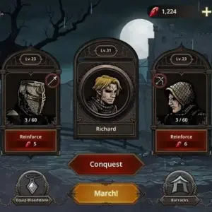 Mô tả hình ảnh về giao diện game King's Blood: The Defense