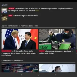 Le Temps, giao diện ứng dụng