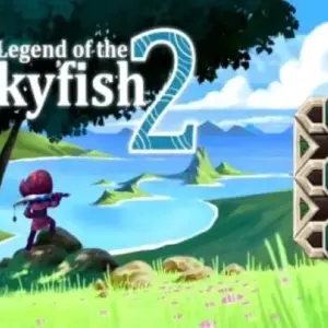 Mô tả hình ảnh về một nhân vật đang chiến đấu với quái vật trong game Legend of the Skyfish 2