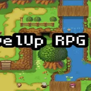 Mô tả hình ảnh: Giao diện game LevelUp RPG 2D với nhân vật chính và quái vật