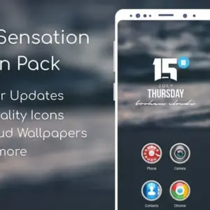 Mô tả hình ảnh: Giao diện Light Sensation Icon Pack với các icon được thiết kế đẹp mắt.