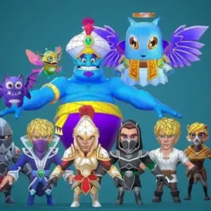 Mô tả hình ảnh: Giao diện game Magic Archer với nhân vật chính đang chuẩn bị bắn cung