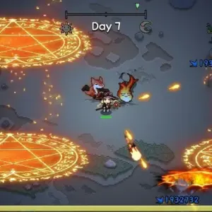 Mô tả hình ảnh: Giao diện game Magic Dungeon với nhân vật chính đang chiến đấu với quái vật.
