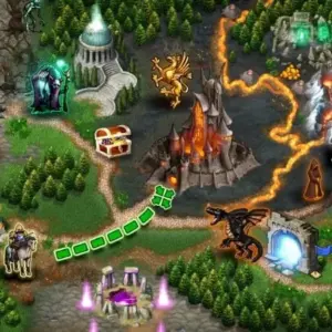 Mô tả hình ảnh: Hình ảnh giao diện game Magic World với các nhân vật và hiệu ứng phép thuật đẹp mắt