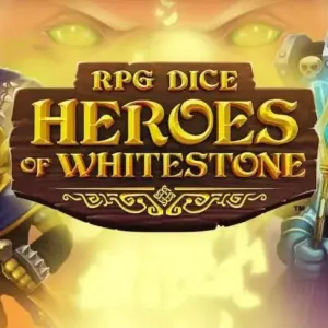 mô tả hình ảnh: Hình ảnh giới thiệu game RPG Dice: Heroes of Whitestone với các nhân vật anh hùng và quái vật.