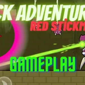 Mô tả ảnh: Hình ảnh giới thiệu game Red Stickman: Stick Adventure