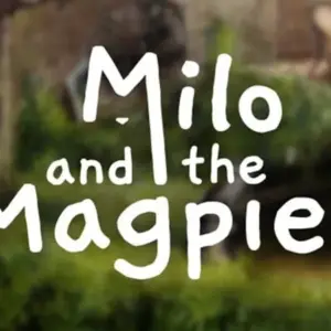 Mô tả hình ảnh: Giao diện game Milo and the Magpies với chú mèo Milo đang đứng trên mái nhà.