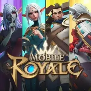 Mô tả hình ảnh: Giao diện game Mobile Royale với hình ảnh lâu đài nguy nga và quân đội hùng mạnh