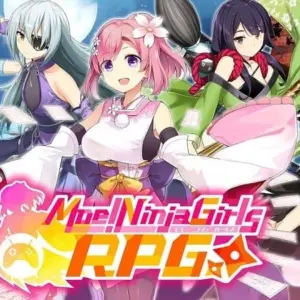 Mô tả hình ảnh: Banner quảng cáo game Moe! Ninja Girls RPG với hình ảnh các nhân vật nữ ninja xinh đẹp.