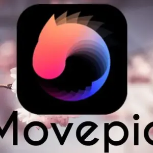 Mô tả ảnh: Giao diện ứng dụng Movepic với hình ảnh một cô gái đang cầm điện thoại