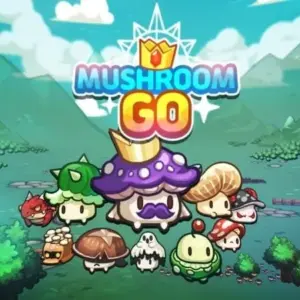Mô tả hình ảnh: Giao diện game Mushroom Go với hình ảnh đội quân nấm lùn đang chuẩn bị chiến đấu.