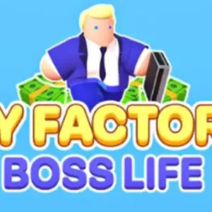 Mô tả hình ảnh: Giao diện game My Factory: Boss Life với hình ảnh nhà máy hoạt động