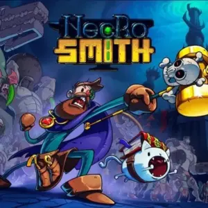 Mô tả hình ảnh: Giao diện chính của game Necrosmith với hình ảnh nhân vật chính và khung cảnh tối tăm huyền bí.