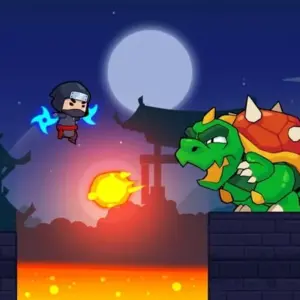 Mô tả hình ảnh về giao diện game Ninja Stupid