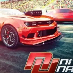 Mô tả hình ảnh: Giao diện game Nitro Nation Drag & Drift với hình ảnh một chiếc xe đua đang chuẩn bị xuất phát.