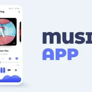 Mô tả hình ảnh: Giao diện chính của ứng dụng Nyx Music Player với tông màu tối và nổi bật các album nhạc.