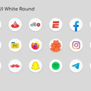 OneUI 3 White Round Icon Pack mod free