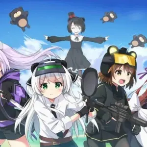 Mô tả hình ảnh: Hình ảnh giới thiệu game Pandaclip với nhân vật anime dễ thương